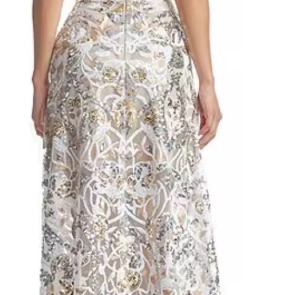 Dress the Population Strapless White and Gold Gown - Picture 7 of 7